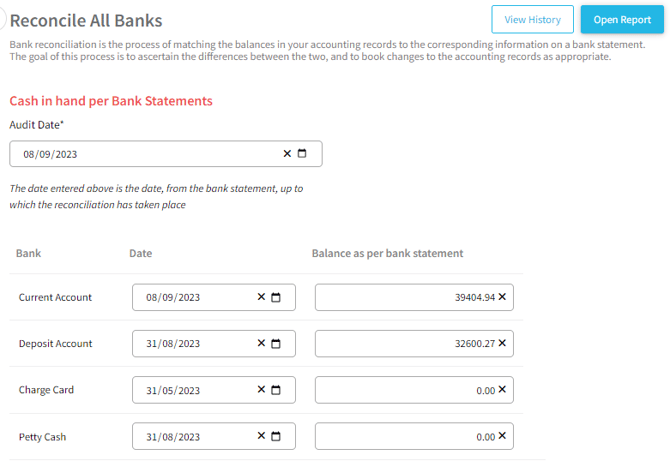 Reconcile All Banks