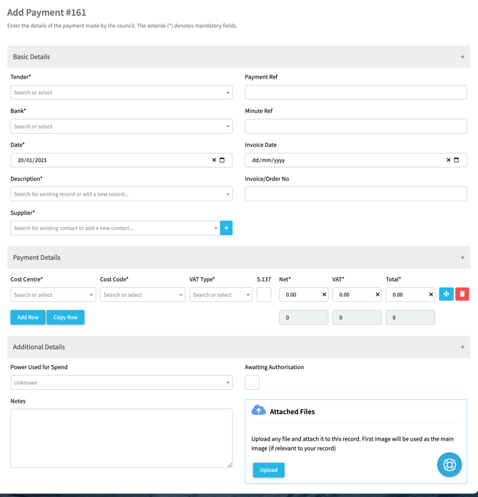 Add Payments